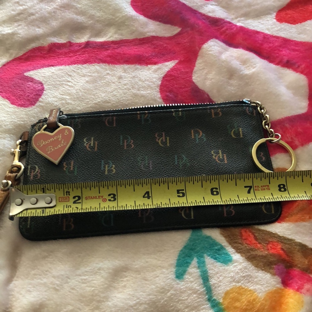 Dooney & Bourke leather multi color DB wristlet - Picture 4 of 6